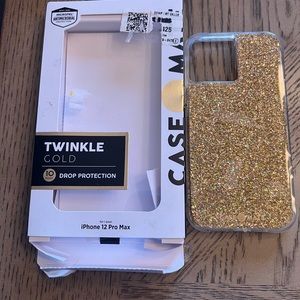 iPhone 12 Pro Max case mate twinkle gold 10 drop protection